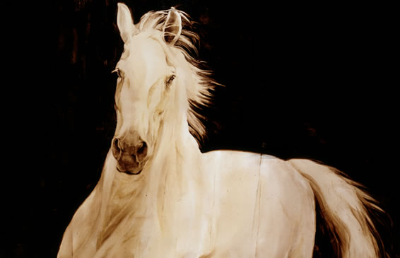 White Horse: an original painting by Kiki Martinez